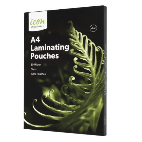 Okin Laminating Pouches A4 Gloss 80mic, Pack of 100