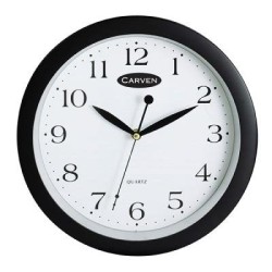 CARVEN 30CM WALL CLOCK BLACK