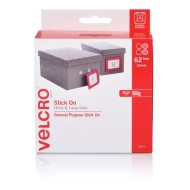 VELCRO SPOTS H&L 22MM 62 SPOT WHT DISP