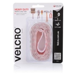 VELCRO HD H&L TAPE 25MMX1M WHITE