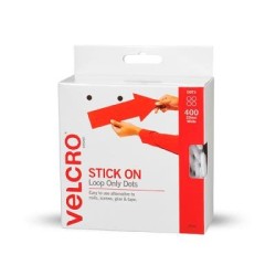 VELCRO SPOTS LOOP 22MM (400 SPOTS) WHT