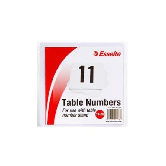 ESSELTE TABLE NUMBERS 11-20 10CM WH PK10