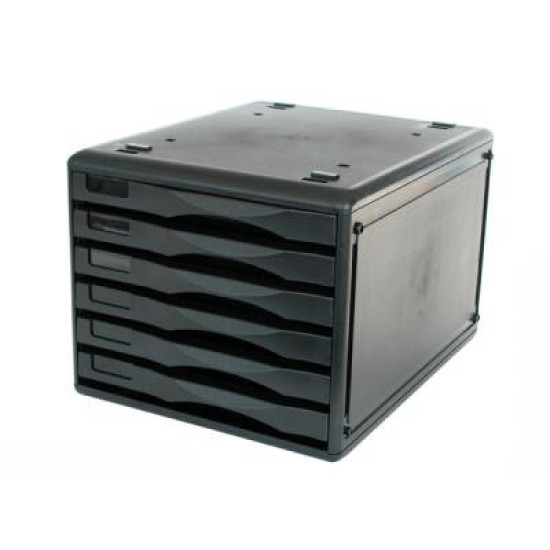 METRO 3439 MDSS B4 6 DRAWERS BLACK