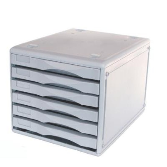 METRO 3439 MDSS B4 6 DRAWER LIGHT GREY