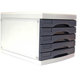 METRO 3475 MULTI A4 5 DWR STORAGE GREY