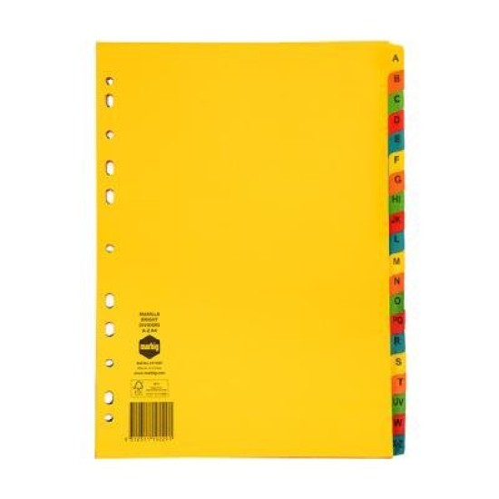 DIVIDERS A4 A-Z TAB MANILLA BR