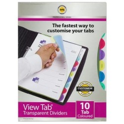 MARBIG PRO DIVIDERS V/TAB COL PP A4 10TAB