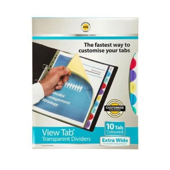 MARBIG PRO DVDRS V/TAB XWIDE COL A4 10TAB