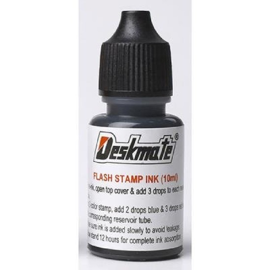 DESKMATE STAMP PAD REFILL INK 30ML BLACK