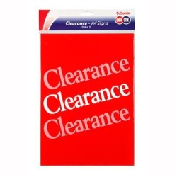 QUIKSTIK A4 SIGN CLEARANCE PK10