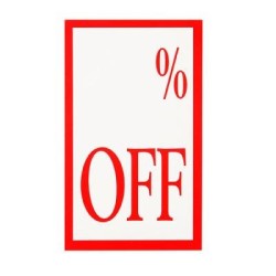 QUIKSTIK DISPLAY TICKETS % OFF PK 10