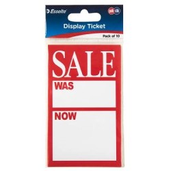 QUIKSTIK DISPLAY TICKETS WAS/NOW PK10