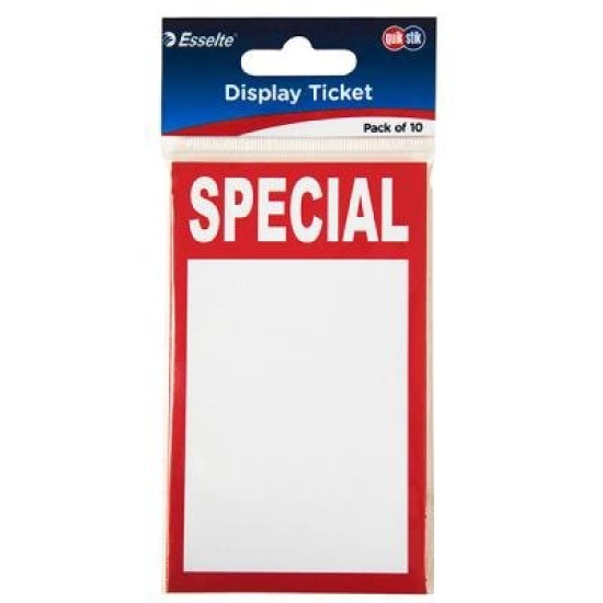 QUIKSTIK DISPLAY TICKETS SPECIAL PK10