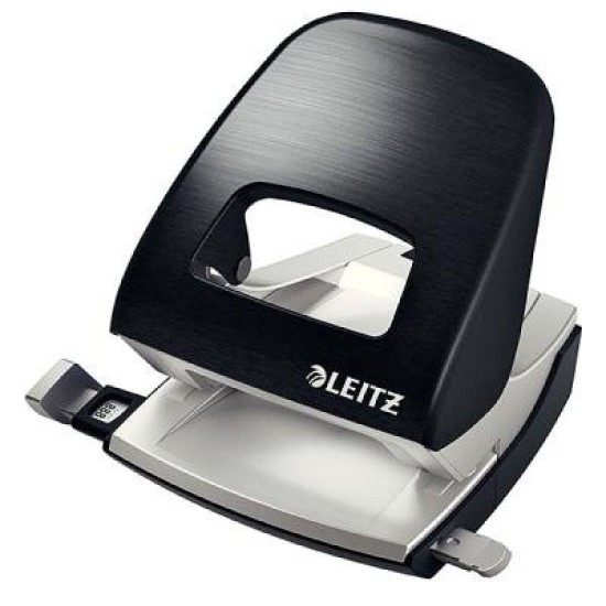 Leitz Style NeXXt Metal Hole Punch 30 Sheet Satin Black
