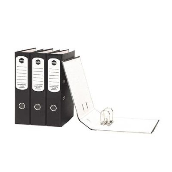 MARBIG LEVERARCH PAPER SPINE A4 BLK