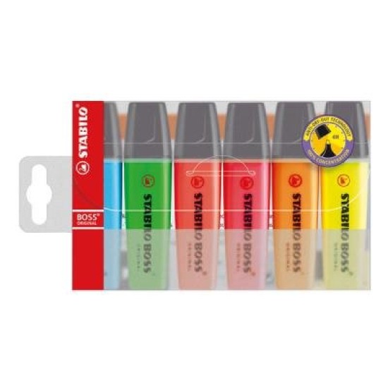 STABILO BOSS HIGHLIGHTER 70/6-6 ASST WAL6