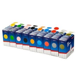 QUIKSTIK LBL DISP CIRCLE REPO 24MM YEL
