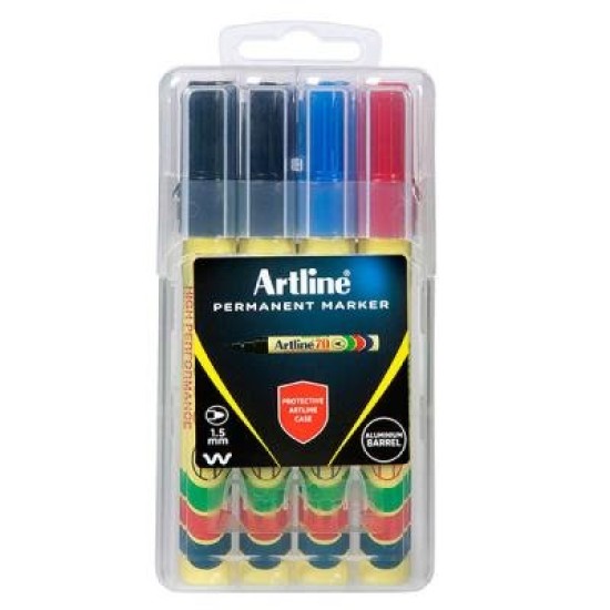 ARTLINE 70 PERM MKR 1.5MM BLLT ASTD 4 HC