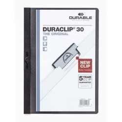 DUR DURACLIP DOC FLE A4 30 SHT BLK
