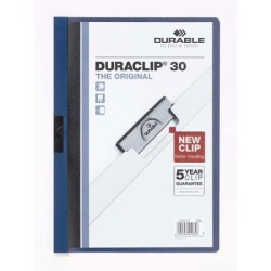 DUR DURACLIP DOC FLE A4 30 SHT DRK BLU