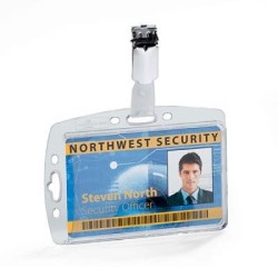 DUR SEC PASS HLDR W/ CLIP BX25
