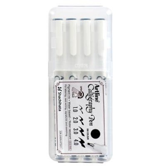 ARTLINE CALLIGRAPHY PEN BLACK PK4 HC