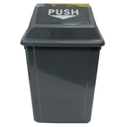 CLNLNK RBSH BIN W/ BLLT LID 40L GRY