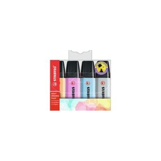 STABILO BOSS PASTEL 70/4-4 ASSTD PK4
