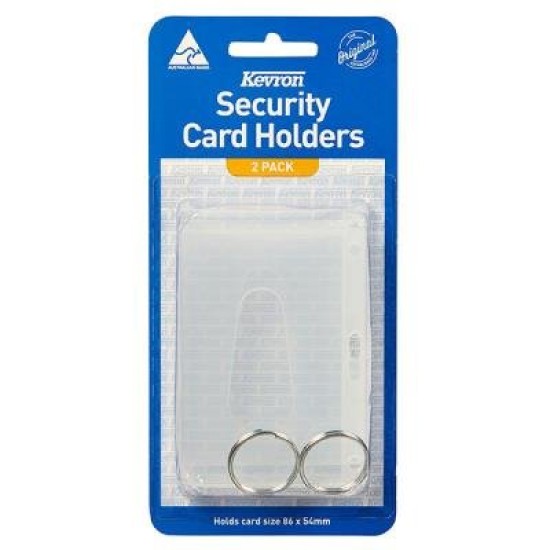 KEVRON ID18 ID CARD HOLD RING CLR PK2
