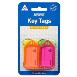KEVRON ID38 KEYTAGS FLUORO ASSORTED PK4