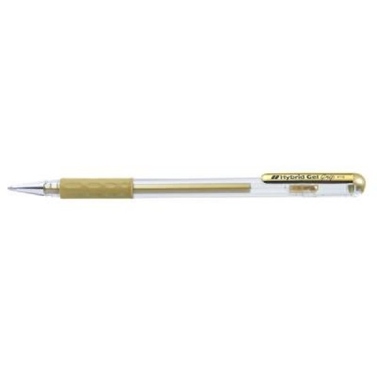 PENTEL HYBRID GEL GRIP ROLLER  0.8MM MET