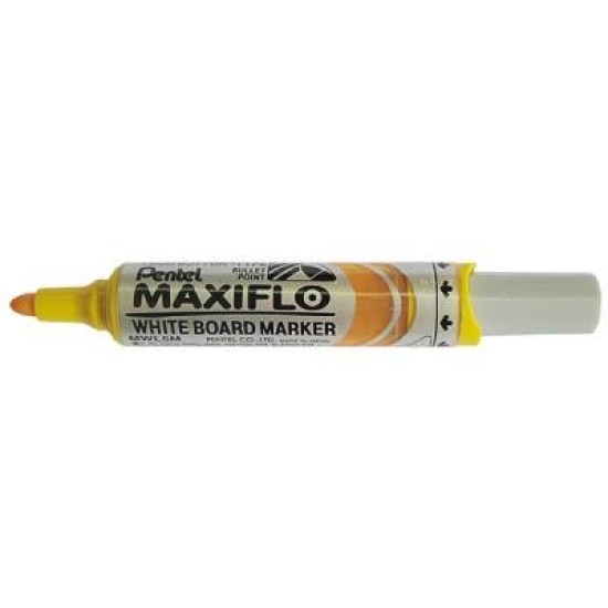PENTEL MAXIFLO WHITEBOARD MARKER  BUL 2.1MM YEL