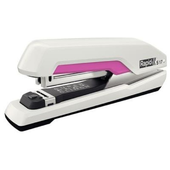 Full Strip Staplers RAPID S17 SFC SuperFlatClinch 30 sheet 24/6 26/6 White/Pink