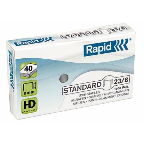 STAPLES RAPID 23/8 10-40 sheets 8mm LEDAH 1143