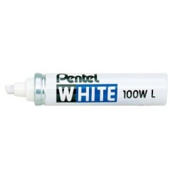 PENTEL MARKER PERMANENT CHISEL TIP WHITE