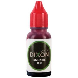 DIXON STAMP REFILL RED 15ML PRE INKED