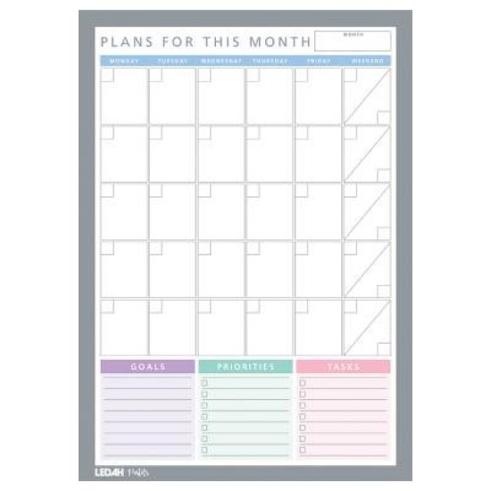 Diaries 2026 Ledah Pastels Monthly Desk Planner A4 20 Sheets page: 59 