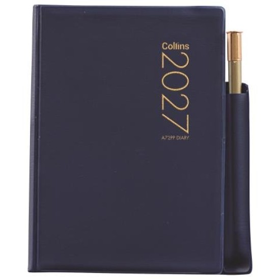 DIARIES 2027 Collins Diary A72PP Navy With Pencil 2027 page: 43