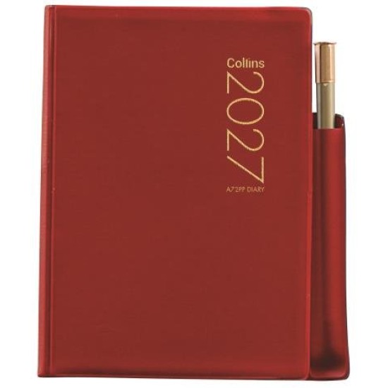 DIARIES 2027 Collins Diary A72PP Red With Pencil 2027  page: 43