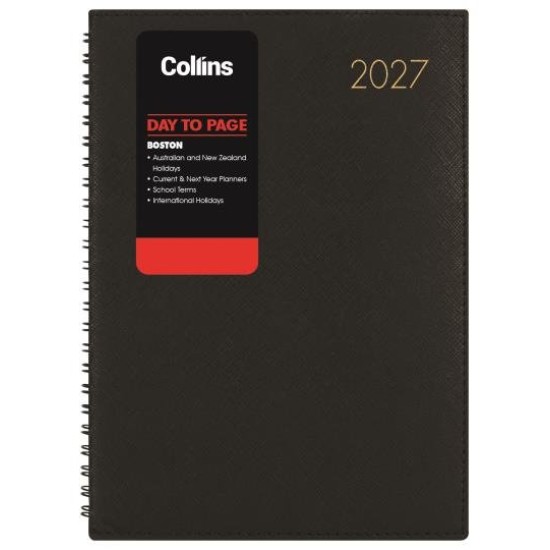 DIARIES 2027 Collins Diary Boston A51 Day To Page Diary Black Wiro 2027  page: 18