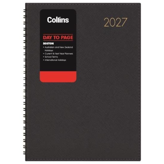 DIARIES 2027 Collins Diary Boston A51 Day To Page Diary Navy Wiro 2027  page: 18