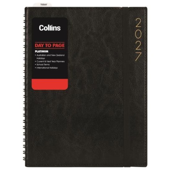 DIARIES 2027 Collins Diary Platinum A51 Day To Page Diary Black Wiro 2027  page: 18