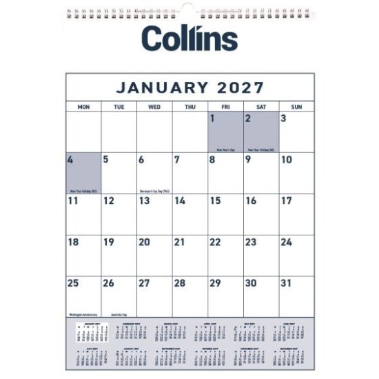 DIARIES 2027 Collins Calendar One Month To View Wiro 2027 page: 61