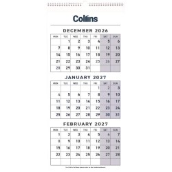 DIARIES 2027 Collins Calendar Three Month To View Wiro 2027 page: 61