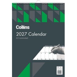DIARIES 2027 Collins Calendar A3 Month To View Laminated Wiro 2027 page: 60