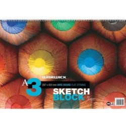 Warwick Pad A3 Spiral Sketch 20 Leaf 120gsm Warwick Pad A3 Spiral Sketch 20 Leaf 120gsm