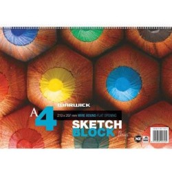 Warwick Pad A4 Spiral Sketch 20 Leaf 120gsm Warwick Pad A4 Spiral Sketch 20 Leaf 120gsm