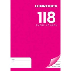 Warwick Exercise Book 1I8 9mm Ruled 32 Leaf A4 Warwick Exercise Book 1I8 9mm Ruled 32 Leaf A4