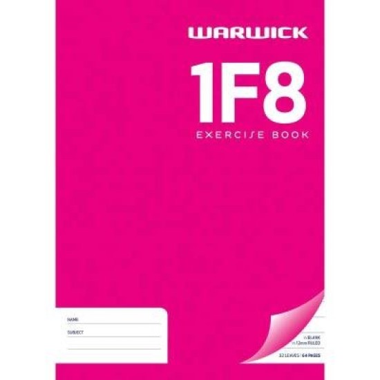 Warwick Exercise Book 1U4 24 Leaf Ruled 2/3 Unruled 1/3 230x180mm