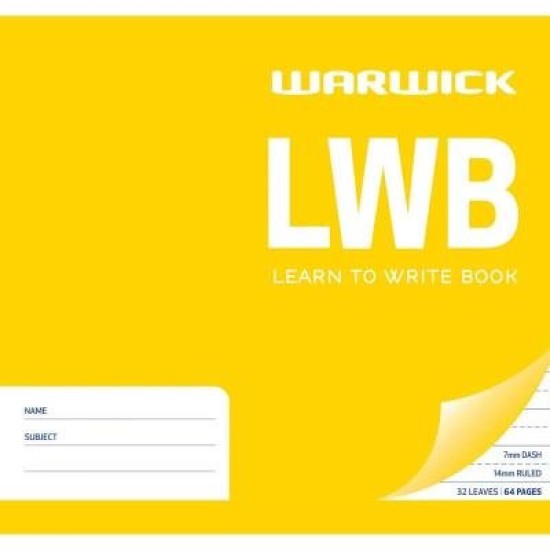 Warwick Learn To Write LWB 32 Leaf Dashed 7mm Ruled 14mm 255x205mm